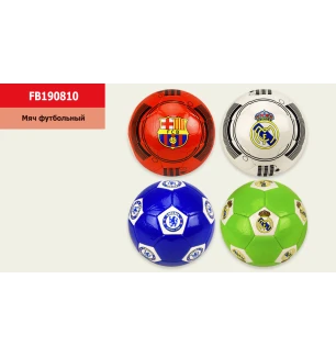 М'яч футбольний FB190810 (50 шт) розмір №3 PVC 160 грам Barcelona Real Madrid Chelsea 4 види