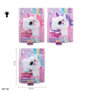 Бульбашкомет-генератор KJ2559A (96шт/2) єдиноріг батарейковий світиться 3 види під слюдою 25*18 см