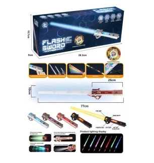 Меч 366 (72шт/2) 77 см світло звук у коробці  
