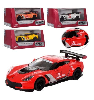 Модель машини KINSMART KT5397W (96шт/4) Corvette C7.R Race Car металева інерційна відкриваються двер