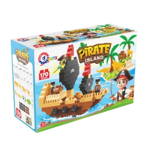 Конструктор "Острів піратів ТехноК" 2642 (3шт) 170 елементів у коробці 37.4 х 25 х 13.7 см см