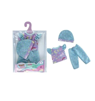 Одяг для пупса YLC 235 D (120шт) шапочка штанці футболка у пакеті