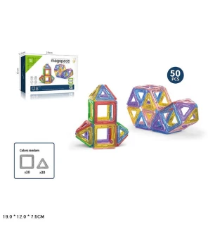 Конструктор магнітний MAGSPACE CQ07 (24шт/2) 50 деталей у коробці 19*7,5*12 см