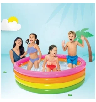 Басейн надувний INTEX 56441 (6шт) "Веселка" 4 секції у коробці 168*46 см