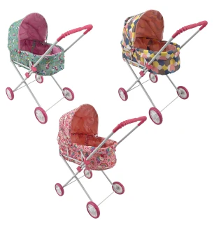 Коляска металева MELOGO 9308 (HT) (4шт) для ляльок 2 види у пакеті габаритні розміри 73*36*63,5 см