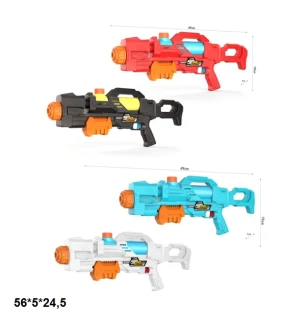 Водяна зброя 49 см 9958 (60шт/2) з накачкою 4 види у пакеті 56*24,5 см