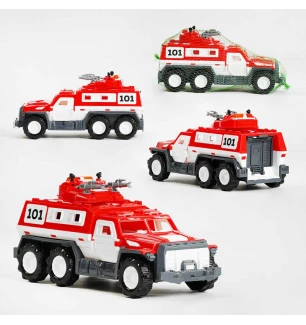 Авто Бронемашина Пожежна 374 (18шт) "Orion" відчиняються двері у сітці