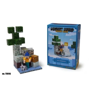 Конструктор магнітний Майнкрафт MY WORLD MINECRAFT T9916 (40шт) 46 елементів у коробці