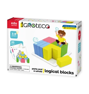 Логічні кубики "Частини і ціле" 900460 (16шт) Igroteco у коробці 21,5*16,5*5,5 см