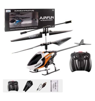 Гелікоптер на р/к AF 610-2 (36шт) 2 кольори пульт 2,4 G вбудований акумулятор підсвічування у коробц
