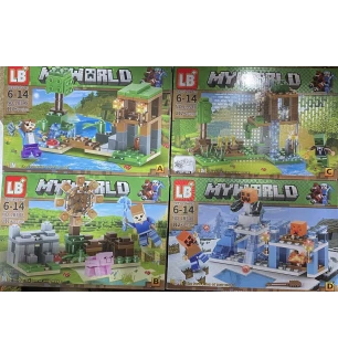 Конструктор Майнкрафт MY WORLD MINECRAFT LB548 (240шт/2) 4 види 110-112 деталь у коробці