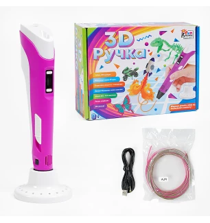 3D pen ручка 74328 (12шт/2) "4FUN Game Club" USB кабель живлення у коробці