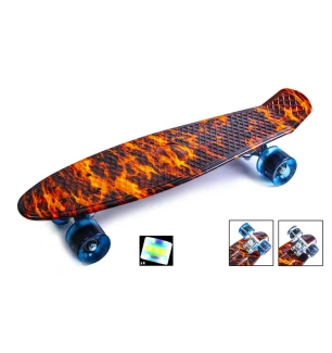 Пенніборд (Пенниборд) PENNY BOARD FIRE PR13 (8шт) PU колеса світяться, в пак.