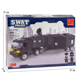 Конструктор AUSINI 23704 (12шт/2) "Спецназівська вантажівка" 423 деталі у коробці