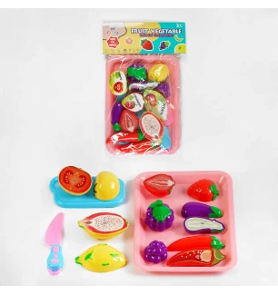 Набір продуктів MDX 130 B4 (144шт/2) 2 види дошка для нарізання пластиковий ножичок написи англійськ