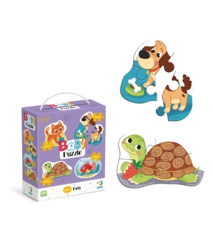 Пазли дитячі 300688 (32шт) 4 в 1 Dodo «Baby puzzle. Домашні тварини» 4в1 у коробці 18×6,4×15 см