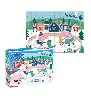 Пазли дитячі 200770 (18шт) Dodo «Peppa Pig. Ковзанка» 60 елементів у коробці 18*24*4 см