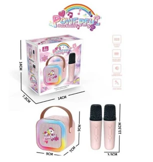 Караоке K 12-6 (48шт/2) 2 мікрофони вбудований акумулятор Bluetooth слот для TF-Card роз’єм type-С A