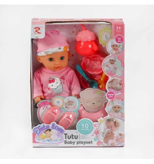 Пупс 9567 (24шт) "Tutu Baby playset" музичний чіп характерні звуки та фрази заплющує очі аксесуари у