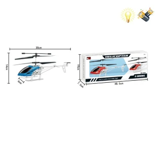 Вертоліт акумуляторний на р/к 655 (24шт/2) з гіроскопом металевий світиться 2 види у коробці 48,5*7,