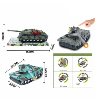 Танк інерційний 383-21D/22D (120шт/2) музичний світиться 2 види під слюдою 25*10*11 см