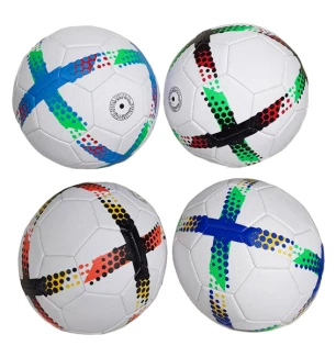 М'яч футбольний BT-FB-0385 (30шт) розмір №5 PU 350 грам 4 види 2-х шаровий у пакеті