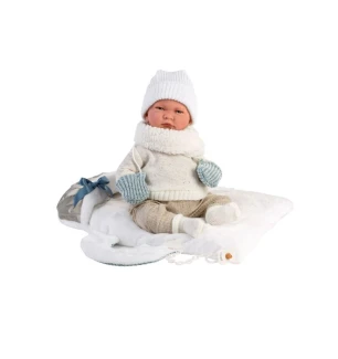 Лялька Lalo Lloron Capazo Porta Bebe 42 см 74003 Llorens у коробці 50 × 26 × 16 см