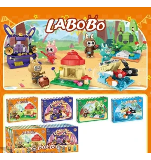 Конструктор Labubu Лабубу K972A (128шт/2) 4 види 90+ деталей у коробці