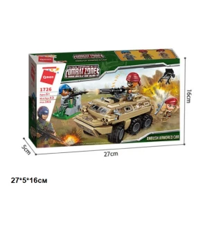 Конструктор Qman 1726 (48шт) Combat zones-Ambush armored car 161 деталь у коробці 27*5*16 см