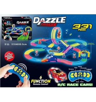 Автотрек на р/к 158 (16шт/2) 331 елементів довжина 656 см 1 машинка світло звук у коробці  