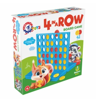 Настільна гра "Чотири в ряд ТехноК" 9734 (6шт) у коробці 25.5 х 25 х 5.8 см