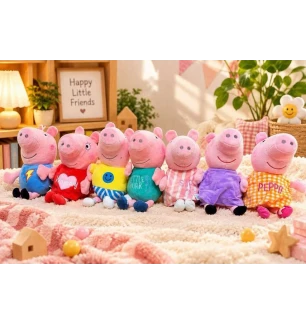 М'яка музична іграшка Peppa Pig 091026 (120шт) PP "Свинка Пепа" 7 видів 30 см 