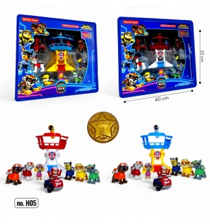 Мульт герої Щенячий патруль Paw Patrol PP H-05 (36шт/2) з базою 2 види набір у коробці