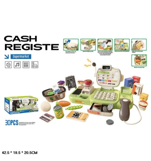 Касовий апарат 889-310 (18шт/2) з набором батарейковий музичний у коробці 42,5*18,5*20,5 см