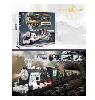 Поїзд батарейковий залізниця 699-25 A (10шт) на батарейках звук підсвічування парогенератор локомоти