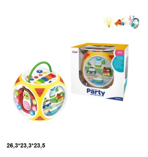 Логіка куб 1709 (6шт) багатофункціональний батарейковий музичний світиться 2 види у коробці 26,3*23,