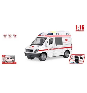 Машина WY 590 E (36шт) "Швидка допомога" підсвічування звуки інерція у коробці  