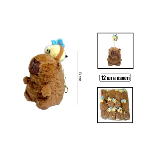 М'яка іграшка капібара 1403449406 (30шт) з бджілкою 13 см 12 шт упаковці