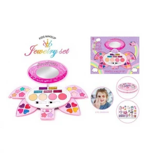 Косметика дитяча 2631 A (36шт/2) тіні для повік блиски для губ рум’яна аплікатори дзеркальце наліпки