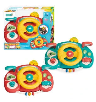 Кермо "Маленький водій" 91739 (36шт) "WToys" 2 кольори  укр мовою 5 казок 10 пісень звуки підсвічува