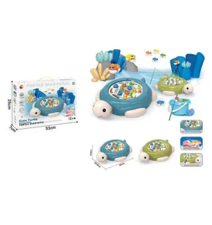 Риболовля дитяча 7731 B (48шт) 2 кольори “Черепашка” мелодія магнітні рибки у коробці  