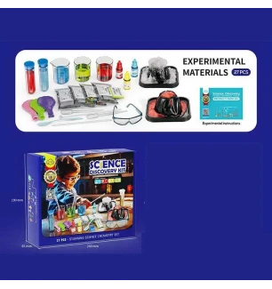 Набір хіміка 4099 A (48шт) 27 елементів 3 барвники колби мірні склянки піпетка ложка окуляри у короб