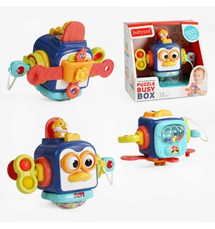 Розвиваючий куб BY 216 (48шт/2) “Пташка” pop it тріскачка пальчикова гра замочок прорізувач  у короб