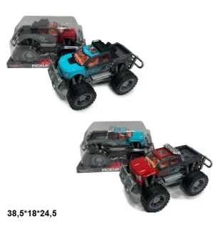 Джип на великих колесах інерційний 95019/2098 (16шт) пікап 2 види під слюдою 38,5*18*24,5 см