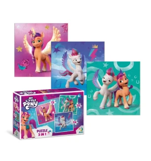 Пазли дитячі 200384 (16шт) Dodo «My Little Pony» Зіпп та Санні 3 в 1 у коробці 18 × 6,5 × 27,5 см