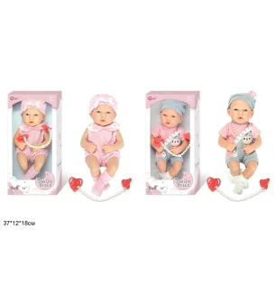 Пупс 35 см 1402-2/1402-6 (36шт/2) з аксесуарами 2 види у коробці 37*12*18 см