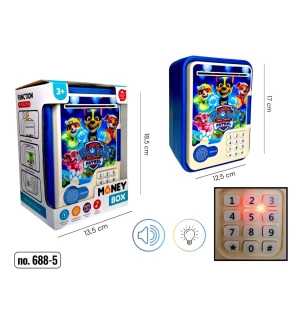 Скарбничка-сейф 688-5 (36шт/2) Paw Patrol Щенячий патруль батарейкова музична світиться у коробці