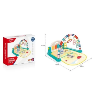 Килимок з дугами для дітей НЕ 0650 (12шт) підсвічування мелодії 5 підвісок музичне піаніно у коробці