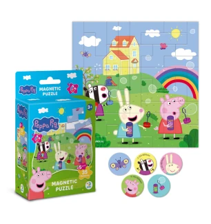 Магнітний пазл 200759 (28шт) Dodo «Peppa Pig. Прогулянка з подружками» на 40 елементів  у коробці 13