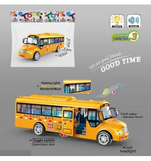 Автобус інерційний 7729 (110шт) звук підсвічування у пакеті  